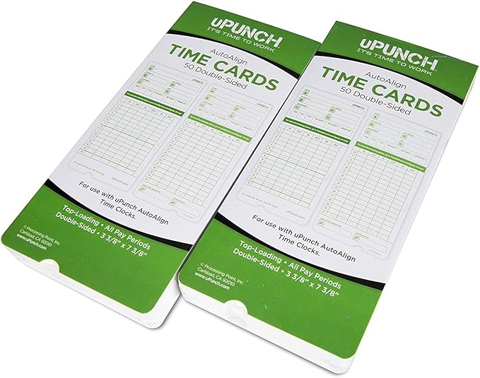 100 uPunch Time Cards for HN3000 by uPunch