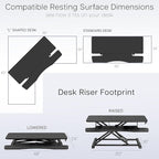 VIVO 48 inch Desk Converter, K Series, Height Adjustable Sit to Stand Riser - Image 6