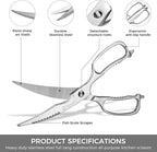 Sunnecko Kitchen Scissors for Food, Heavy Duty Scissors All Purpose Kitchen - Image 2