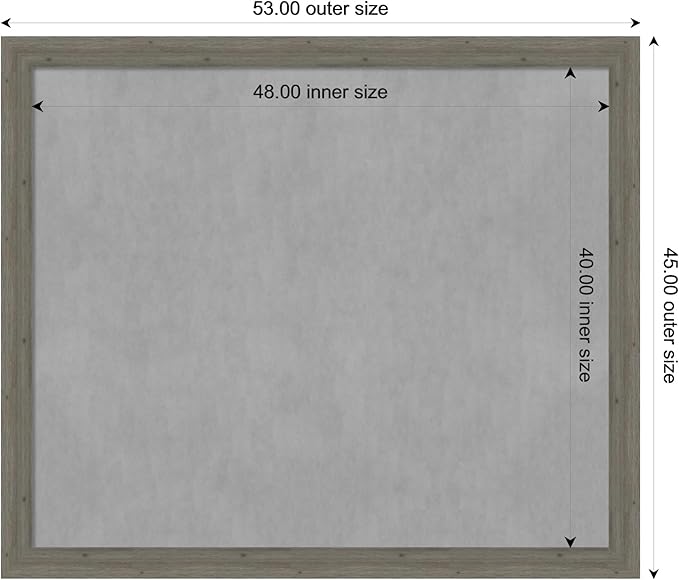 Amanti Art Grey Framed Magnetic Board 45x53 Oversize Vision Board - Image 4