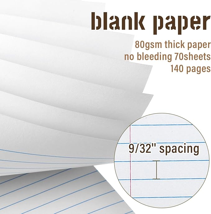 Maitys 6 Pcs Legal Pad Steno Spiral Notebook 8.5 x 11 Inches Top Bound Spiral - Image 4