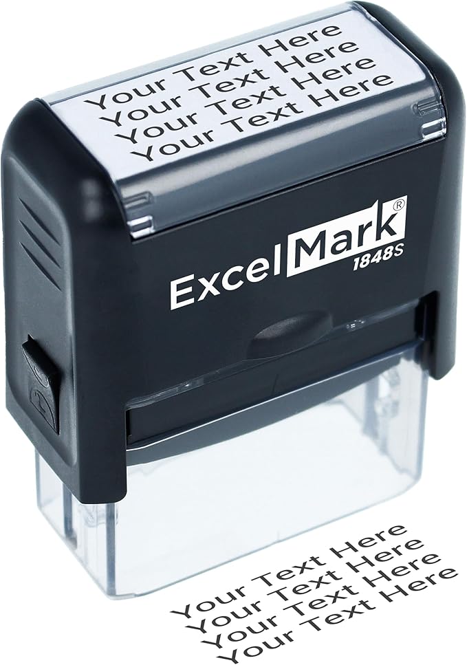 ExcelMark Custom Rubber Stamp – Clean & Easy Stamping – Personalized by ExcelMark