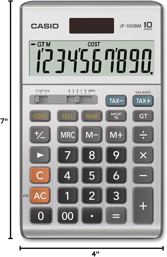 Casio Inc. JF-100BM Standard Function Calculator, 4 1/4 x 6 7/8 - Image 6