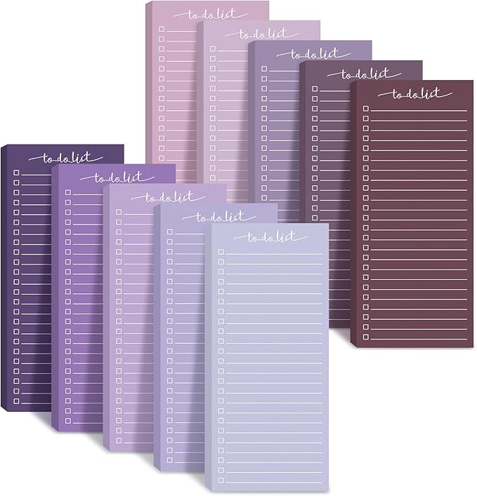 Censen 10 Pack 500 Sheets To Do List Notes Daily Checklist Notepads by Censen