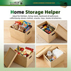 BAMOTTO Lidded Bamboo Storage Bins & Box/Cube/Basket, Home Kitchen and Office - Image 4