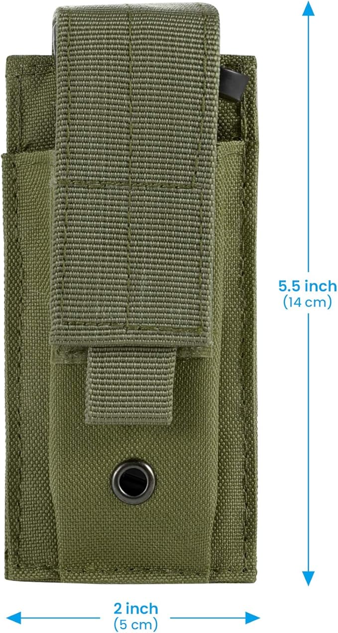 Tactical Single/Double Pistol Mag Pouch Outdoor Molle Open-Top Magazine Pouch - Image 2