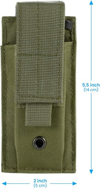 Tactical Single/Double Pistol Mag Pouch Outdoor Molle Open-Top Magazine Pouch - Image 2