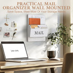 SeekElegant Mail Organizer Wall Mounted, 2-Slot Mail Holder - Image 4