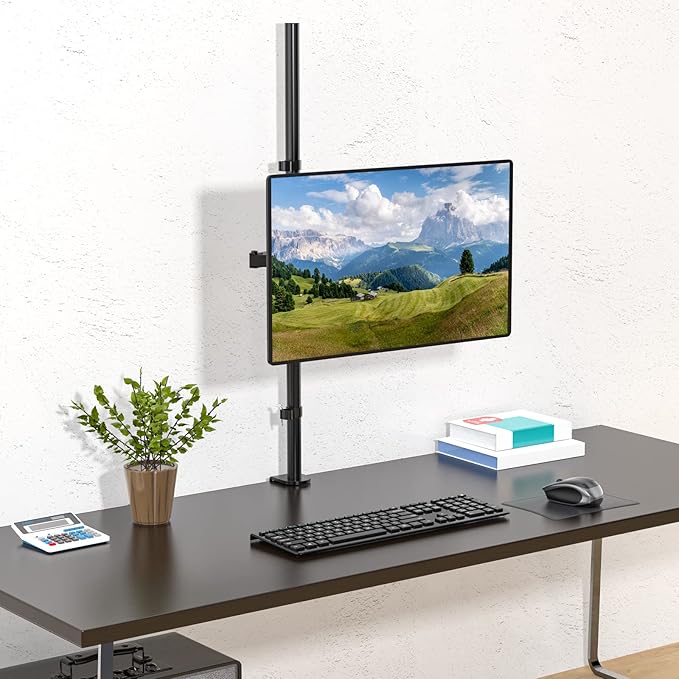 WALI Single Monitor Stand Desk Mount, 39 inch Tall Monitor Stand Fully - Image 8