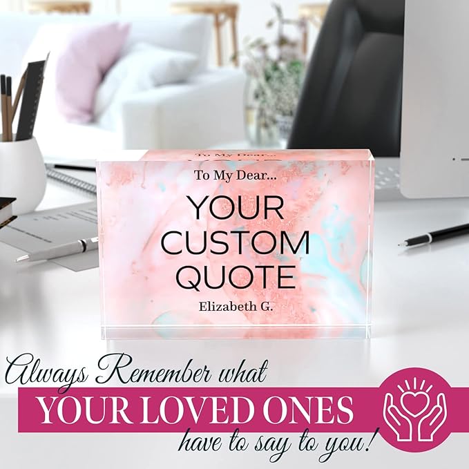 Personalized Gifts, Custom Quote Block Letter Board, Crystal-Clear Acrylic - Image 5
