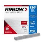 Arrow Fastener 506IP Heavy Duty T50 Staples for Upholstery, Construction, Furniture, Crafts, 3/8-Inch Leg Length, 3/8-Inch Crown Size, 5000 Pieces ( Pack of 1) | Heavy Duty, For Upholstery, Construction, Furniture, Crafts, Fit Arrow T50 Staple Guns