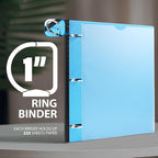 WOT I Telescoping 3 Ring Binder 1 Inch 12-Pack, Expandable Flexible Binder - Image 7