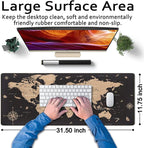 World Map Desk Mat Historical World Map Desk Pad Extra Large Computer Mouse Pad - Image 6