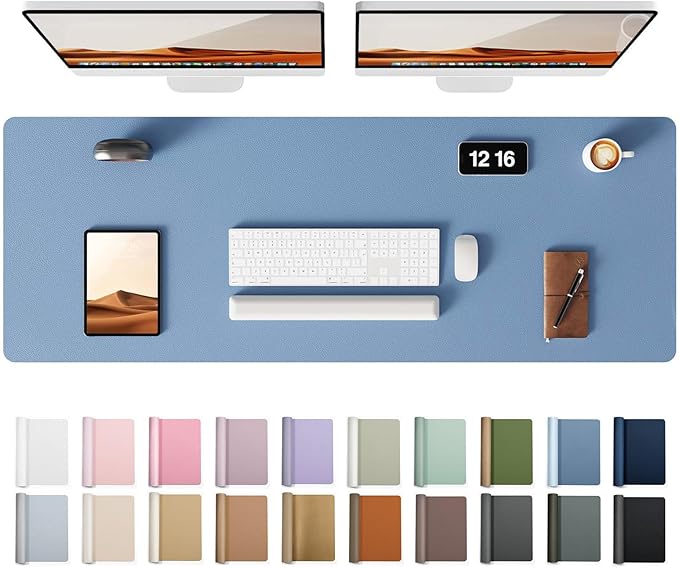 YSAGi Leather Desk Pad Protector, Office Desk Mat, Large Mouse Pad, Non-Slip PU by YSAGi