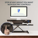 FLEXISPOT 32" Motorized Standing Desk Converter, Electric Stand up Desk Riser - Image 6