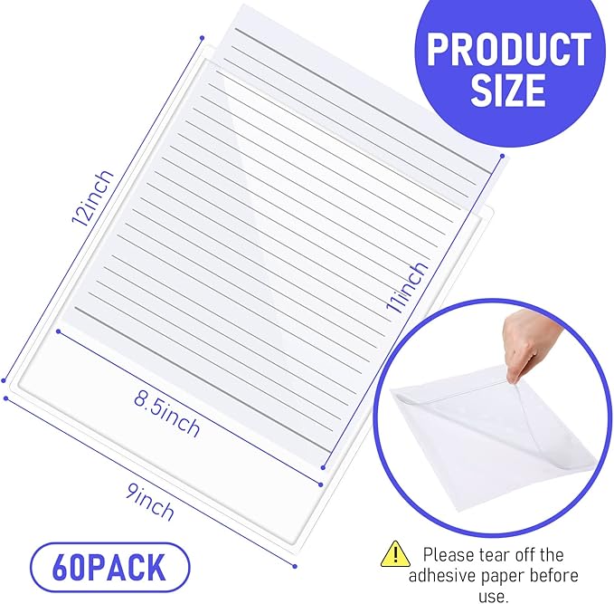 Outus Self Adhesive Shop Ticket Holders Clear Plastic Sleeves Adhesive Pockets - Image 2