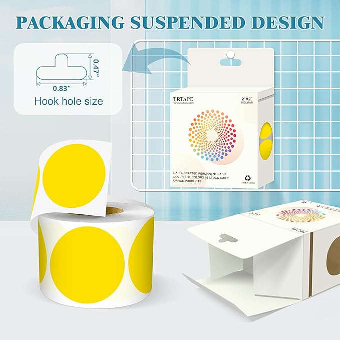 2 Inch Round Color Coding Labels - Image 3