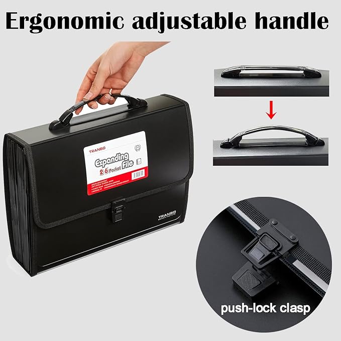 2 Pack 25 Pockets Letter Size/A4 Accordion File Organizer - Image 5