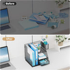 Marbrasse Desk Organizer and Accessories, 3-Tier File Organizer - Image 7