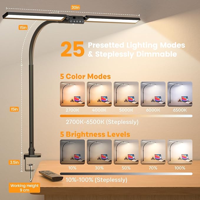 SIBRILLE LED Desk Lamp for Home Office - Image 3