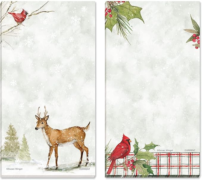 Current Peaceful Forest Holiday Magnetic Notepad Set – Set of 12 Memo Pads - Image 2