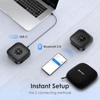 EMEET Conference Speakerphone M0 Plus, 4 AI Mics 360° Voice Pickup, Noise - Image 4