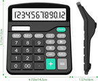Calculator, Splaks 2 Pack Standard Functional Desktop Calculators Solar and AA - Image 4