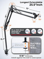 CACENCAN Overhead Camera Mount, 5lb Horizontal Load-Bearing, 360° Adjustable - Image 5