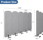Natwind 5 Panel 122.8 x 71 in Office Room Privacy Protect Space Divider - Image 3