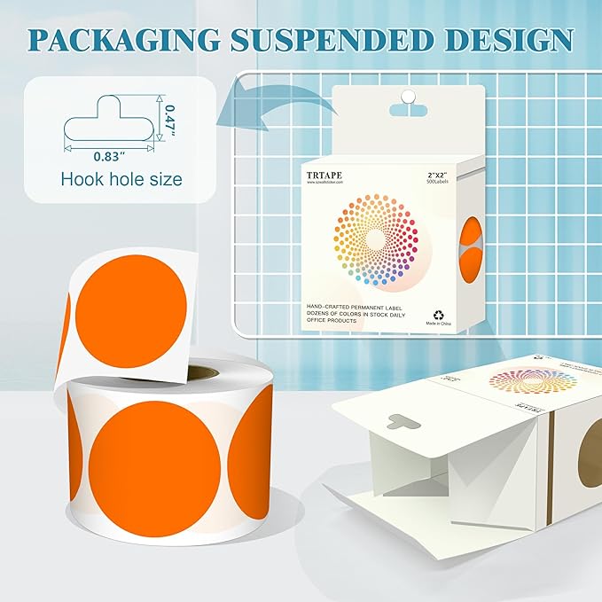 2 Inch Round Color Coding Labels - Image 3