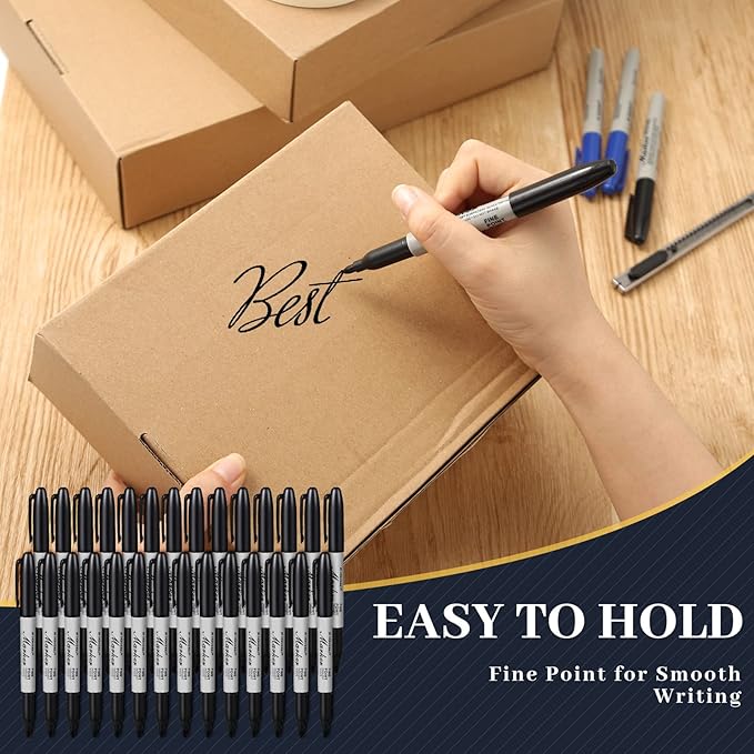Thenshop 300 Pack Black Permanent Markers Bulk - Image 4
