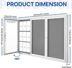 SWANCROWN Outdoor Bulletin Board 94x48in, Enclosed Bulletin Board - Image 2