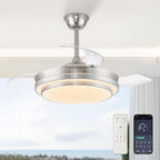 lediary 42 inch retractable ceiling fans with lights shown in use