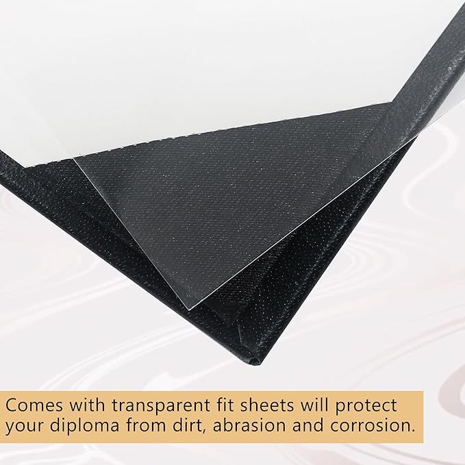 GraduationMall 11"x14" Smooth Padded Diploma Cover Certificate Holder Black - Image 5