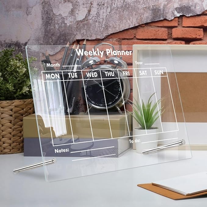 COHEALI Transparent Acrylic Memo Board Erasable Writing Message Board - Image 6