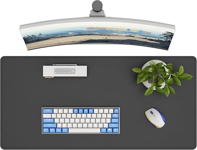 DAWNTREES Desk Mat Protector, PU Leather Desk Pad, Non Slip, Large Mouse Pad by PremiumDeskPadatDawnTrees