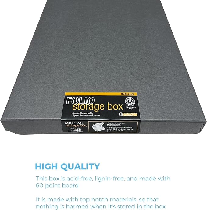 Lineco Folio Storage Box, Clamshell Design - Image 3