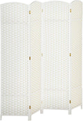 HOMCOM Room Divider, 4 Panel Folding Privacy Screen, 5.6' Tall Freestanding by HOMCOM