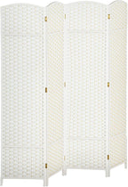 HOMCOM Room Divider, 4 Panel Folding Privacy Screen, 5.6' Tall Freestanding by HOMCOM