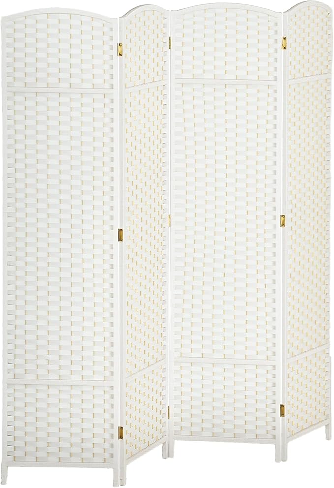 HOMCOM Room Divider, 4 Panel Folding Privacy Screen, 5.6' Tall Freestanding by HOMCOM