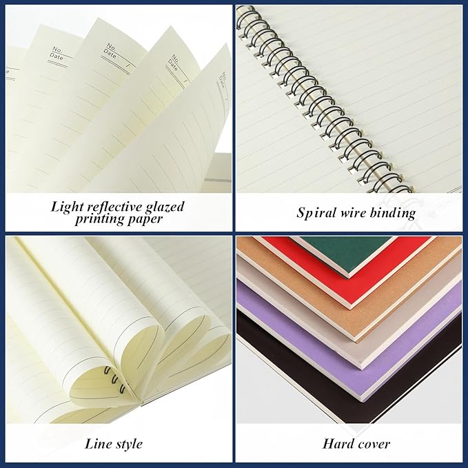 Leelosp 12 Pack Small Spiral Notebook A5 Lined College Ruled Spiral Journal - Image 2