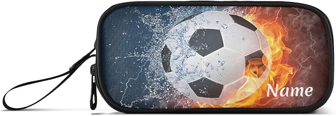 BOENLE Custom Soccer Football Ball Pencil Case Box Boys Girls Personalized Name - Image 8