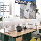 2 Packs Sneeze Guard Support, Aluminum Vertical Partition Board Clamp, Acrylic - Image 2
