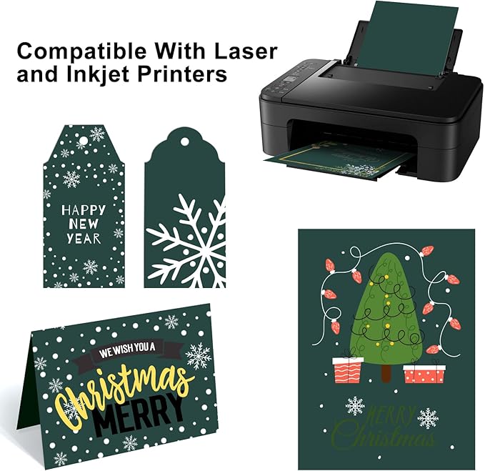OcePor 50 Sheets Dark Green Cardstock Paper, Colored Printer Paper 8.5 x 11 - Image 5