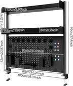 Dlinanta Clamp-On Pegboard Desk Organizer, 2-Tier Clamp On Desk Shelf - Image 3