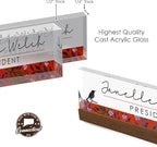 Artblox Personalized Office Desk Name Plate and Business Card Holder | Clear - Image 8