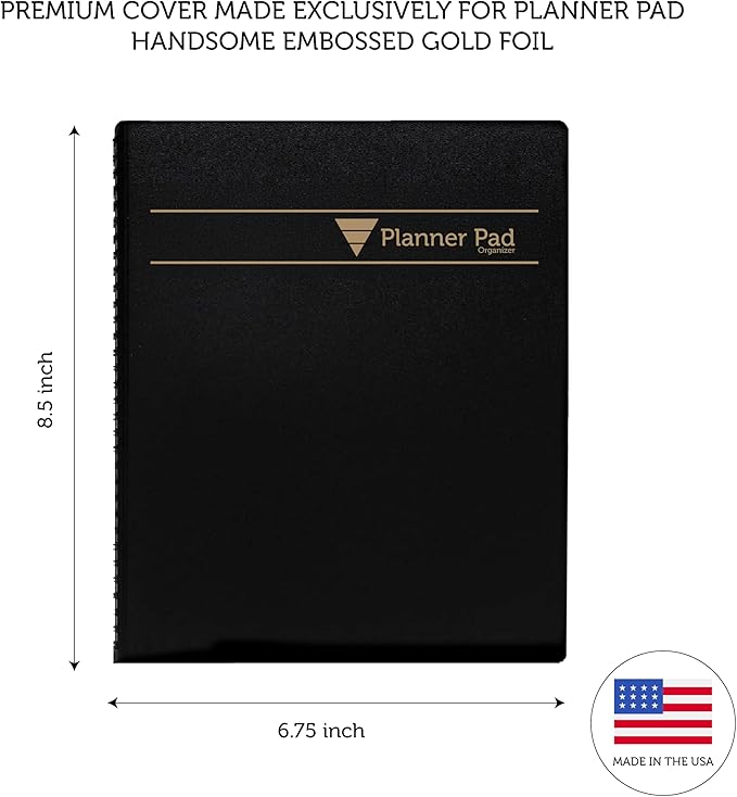 Planner Pad Spiral Bound 3-Tier Funnel Down 12 Month Organizer, July 2025 – - Image 6