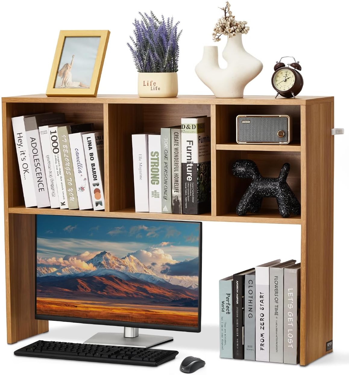 VEVOR Desktop Bookshelf, Storage Organizer with 5 Shelves for Computer Desk, ...