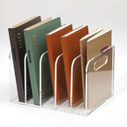 AIDIMOO Acrylic Magazine File Holder, 5 Vertical Compartments Desk Document - Image 4