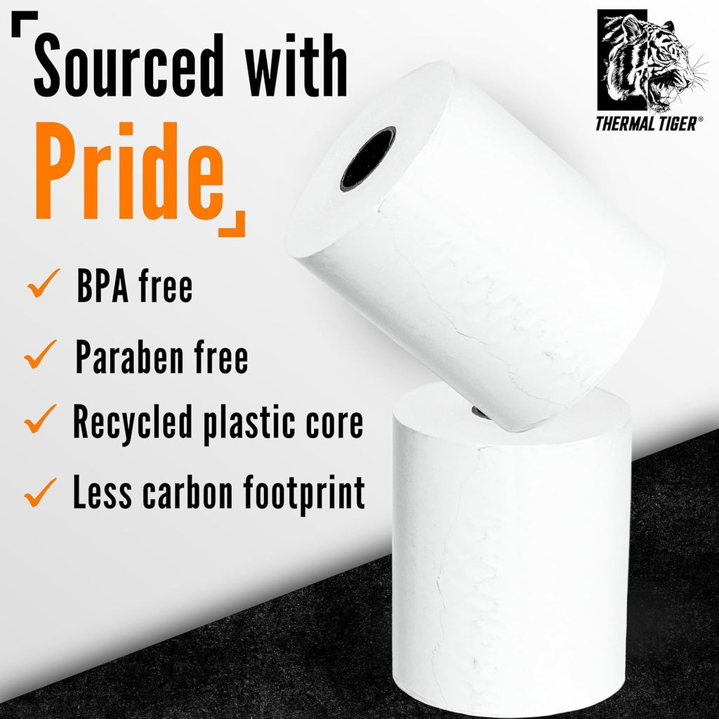 3 1/8 x 230 thermal paper rolls (50, package contents